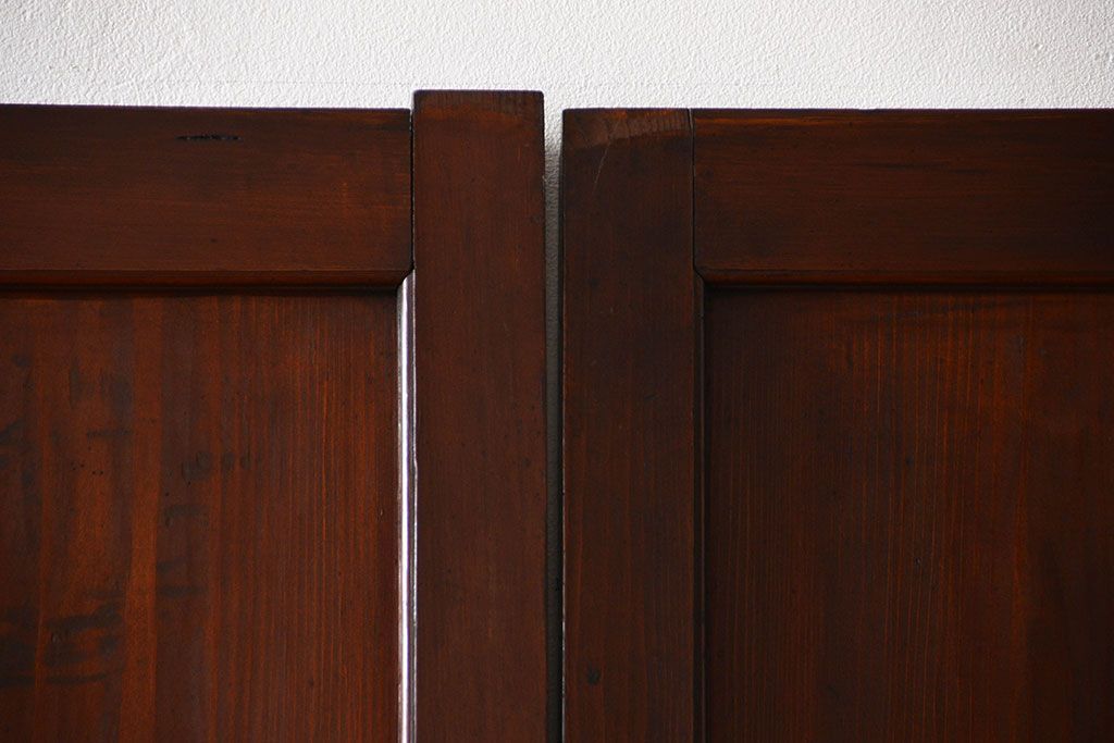 古民具・骨董　古い帯戸4枚セット(和風建具、板戸)