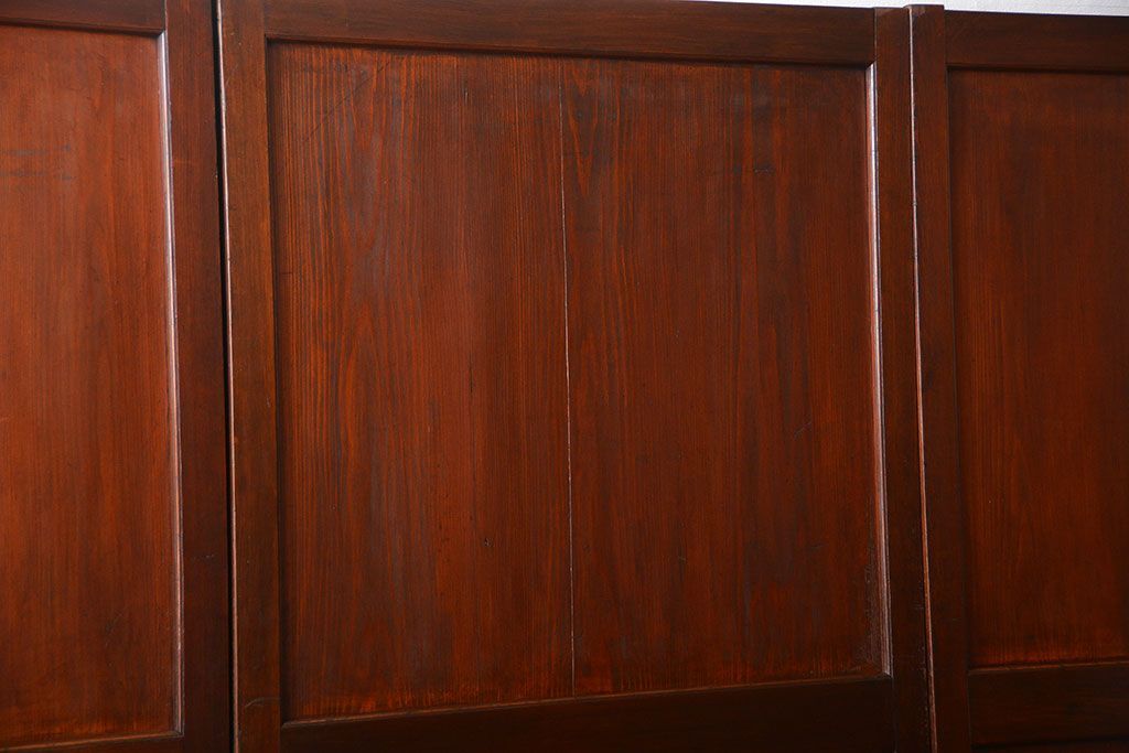 古民具・骨董　古い帯戸4枚セット(和風建具、板戸)