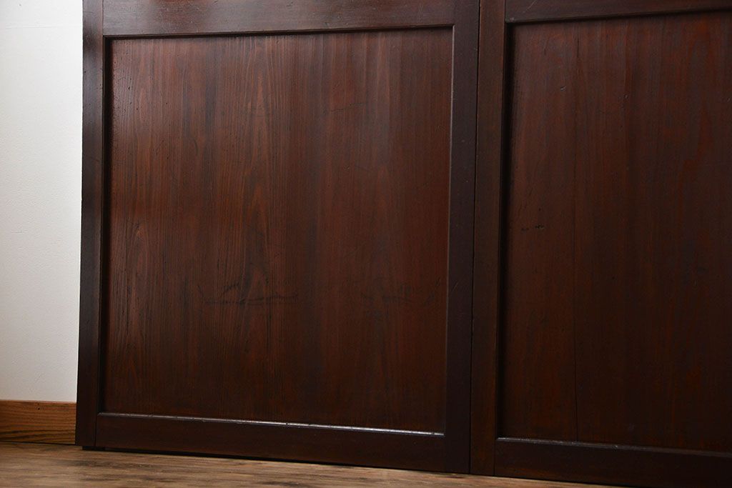 古民具・骨董　古い帯戸4枚セット(和風建具、板戸)