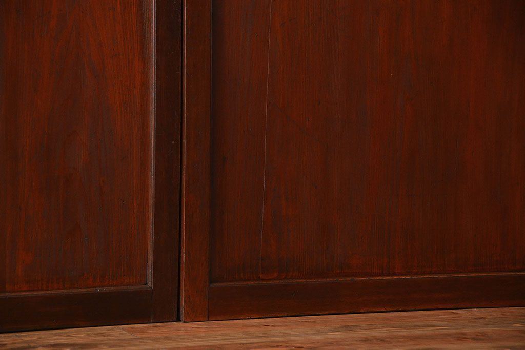 古民具・骨董　古い帯戸4枚セット(和風建具、板戸)