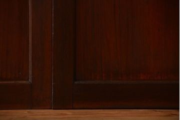 古民具・骨董　古い帯戸4枚セット(和風建具、板戸)