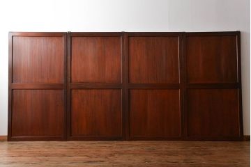 古民具・骨董　古い帯戸4枚セット(和風建具、板戸)