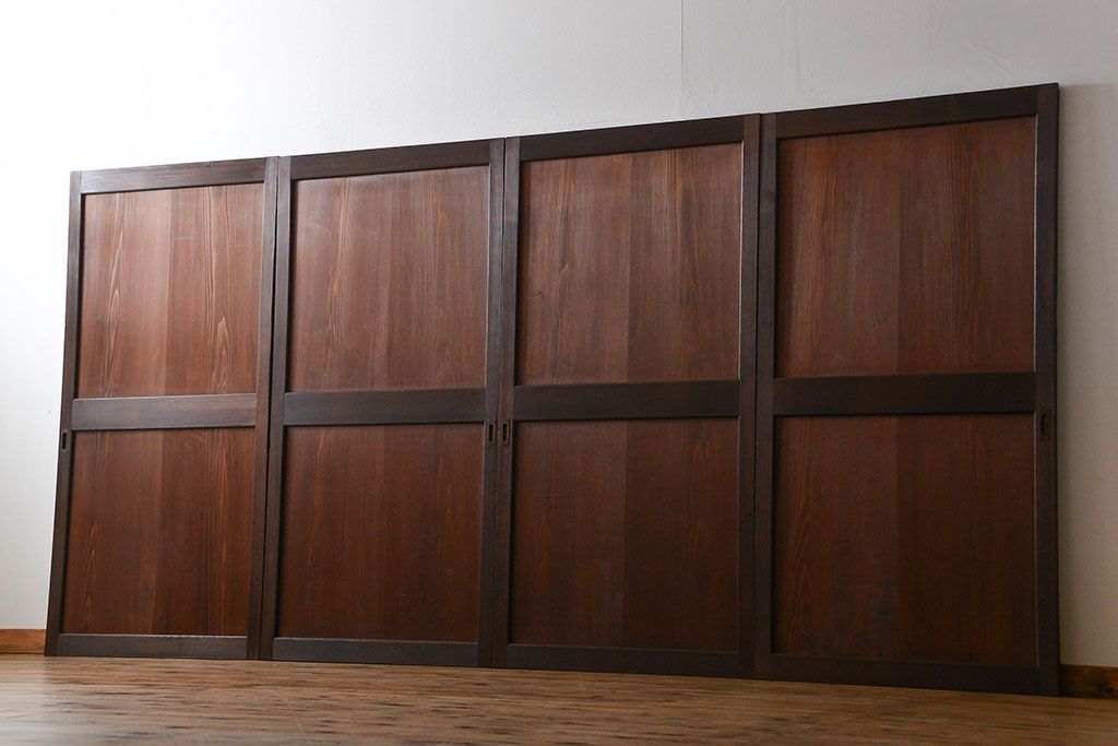 アンティーク　上質な作りの帯戸4枚セット(建具、古民家)