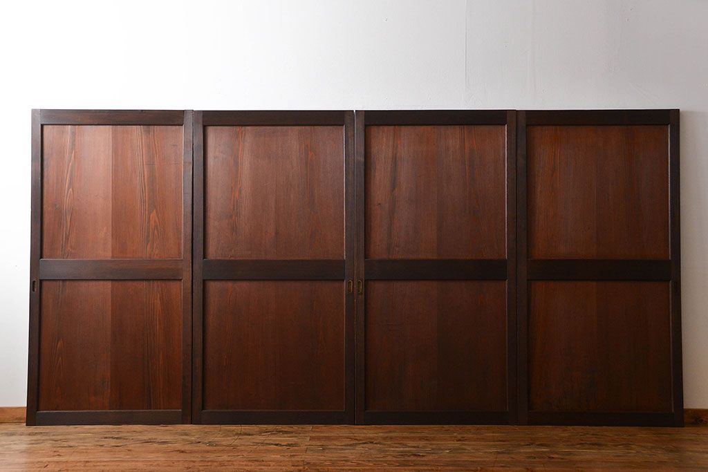 アンティーク　上質な作りの帯戸4枚セット(建具、古民家)