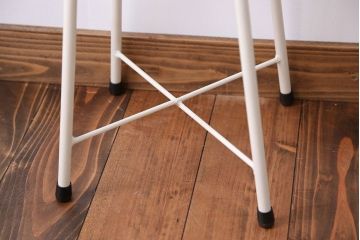 ラフジュ工房オリジナル　ナチュラルカラーペイントのスツール1脚(丸椅子)