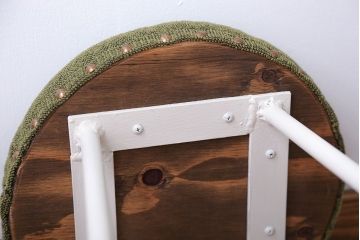 ラフジュ工房オリジナル　ナチュラルカラーペイントのスツール1脚(丸椅子)