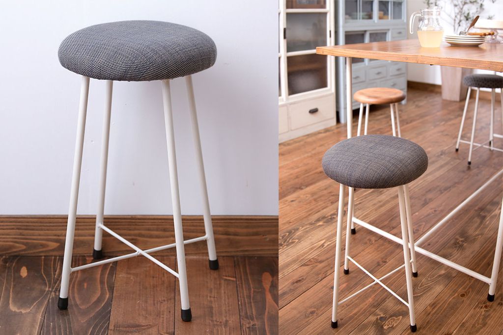 アンティーク家具　シンプルなワークスツール(デスク用椅子・机イス、チェア)1脚