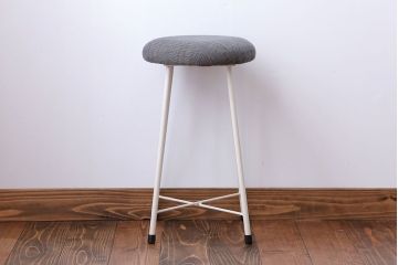 アンティーク家具　シンプルなワークスツール(デスク用椅子・机イス、チェア)1脚