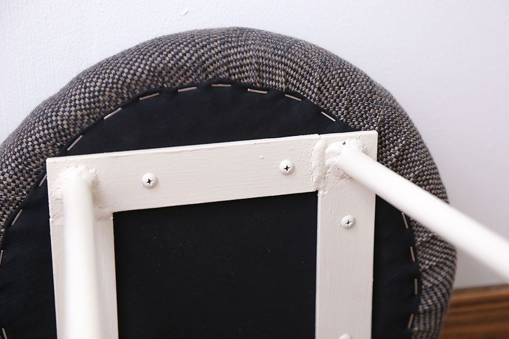 アンティーク家具　シンプルなワークスツール(デスク用椅子・机イス、チェア)1脚