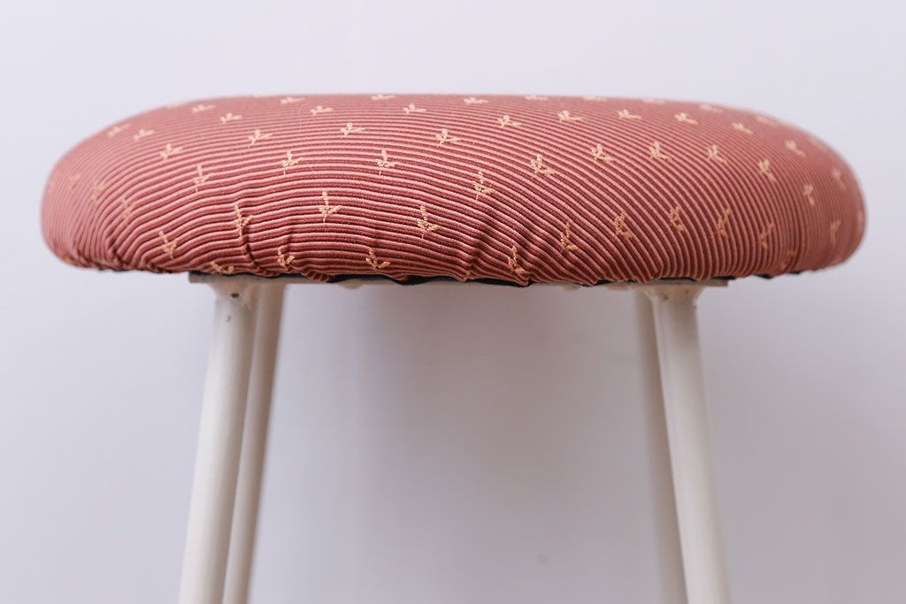 アンティーク家具　かわいらしいペイントスツール(椅子)1脚