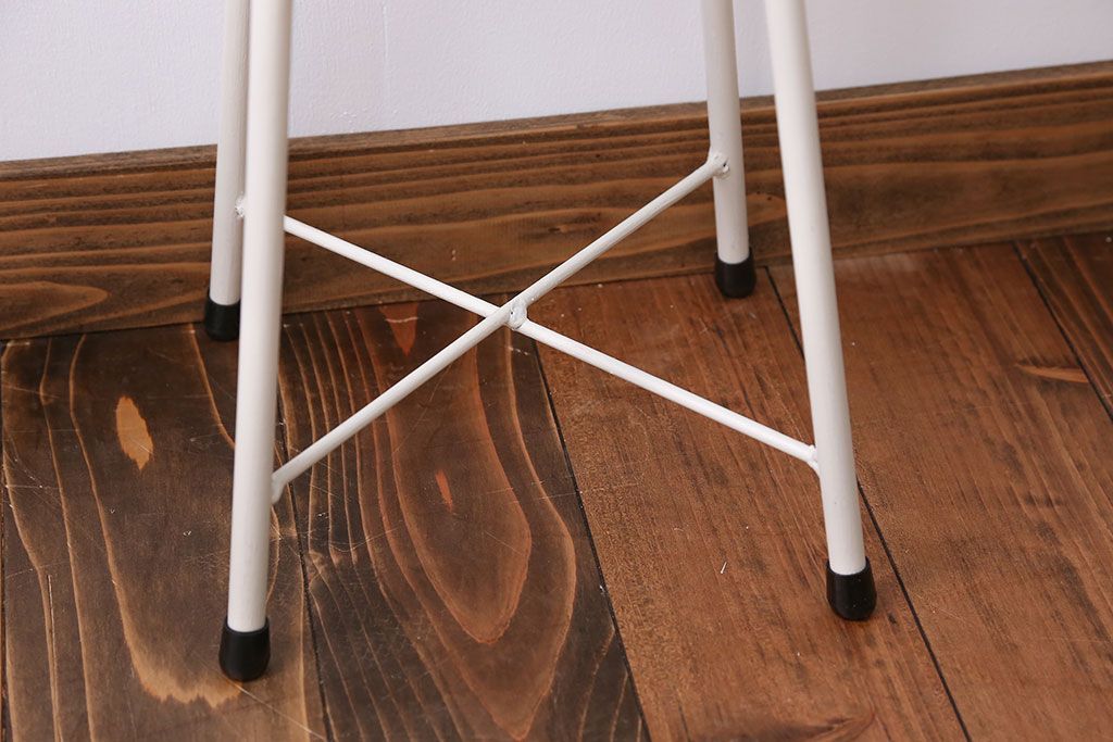 アンティーク家具　かわいらしいペイントスツール(椅子)1脚