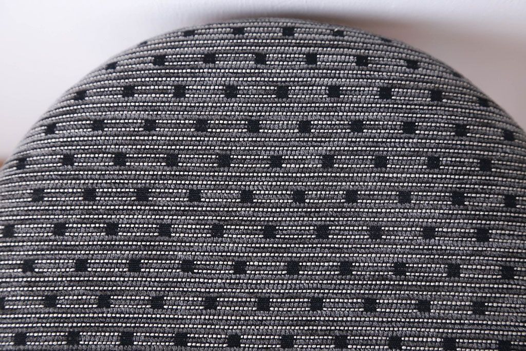 アンティーク家具　ペイントのかわいい座面の丸スツール1脚(椅子、いす)