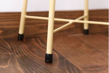 アンティーク家具　カラーペイント鉄脚の丸いスツール(丸椅子、イス)1脚