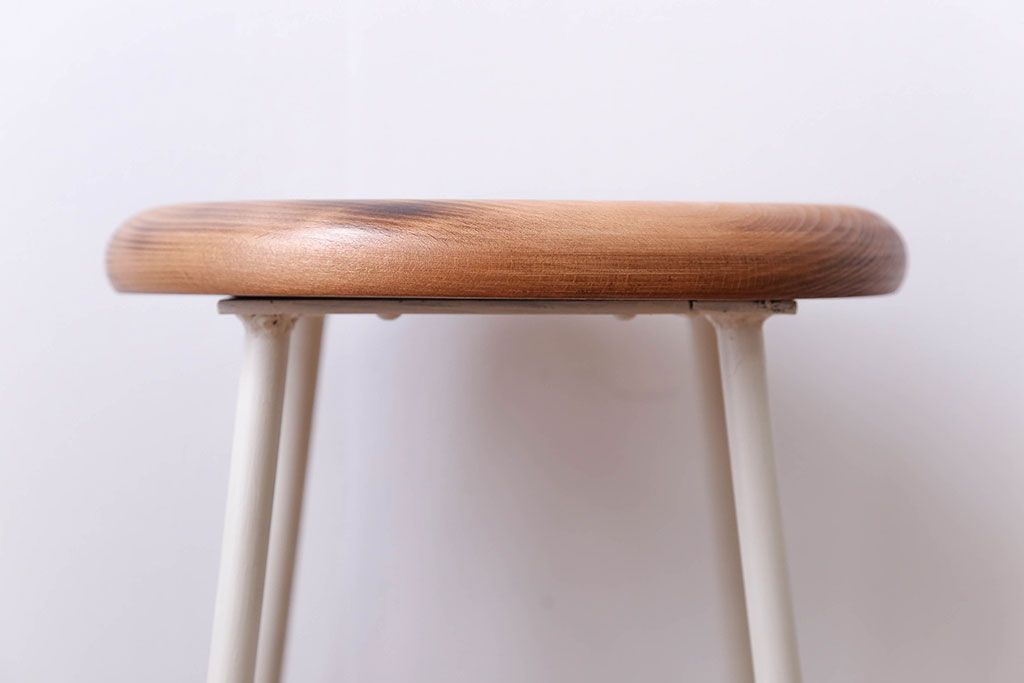 アンティーク家具　ナチュラルなペイントスツール1脚(椅子)