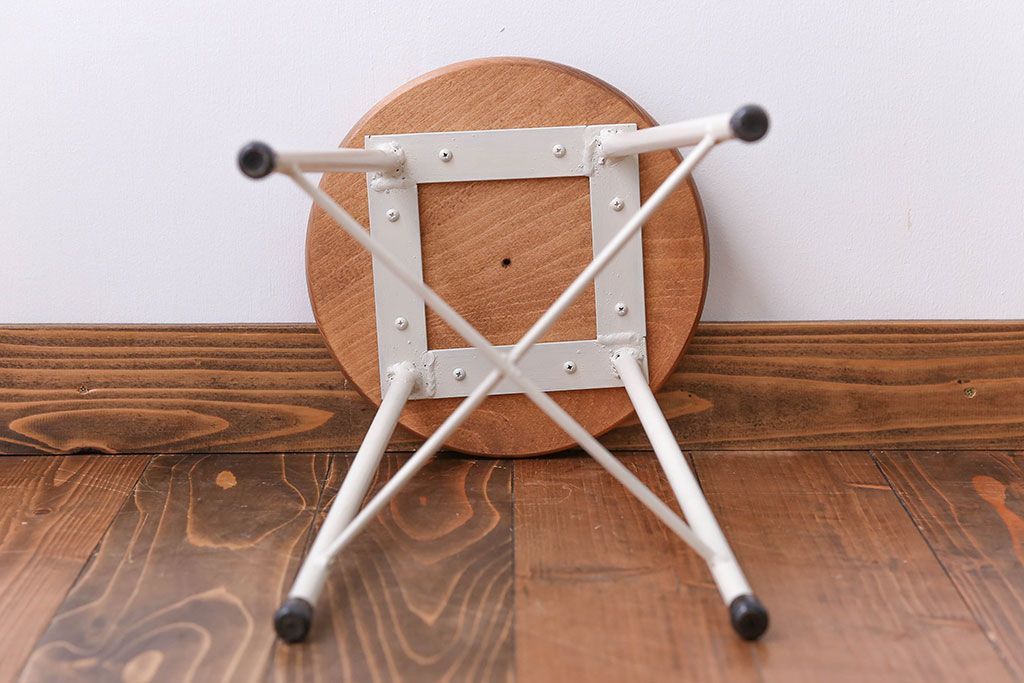 アンティーク家具　ナチュラルなペイントスツール1脚(椅子)