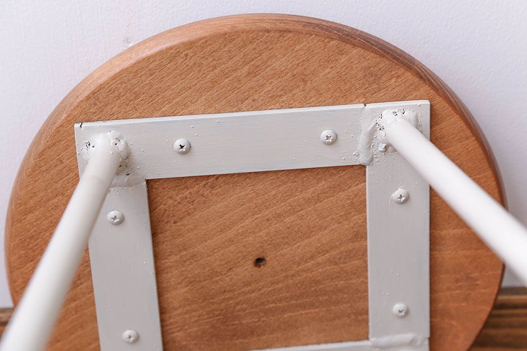 アンティーク家具　ナチュラルなペイントスツール1脚(椅子)