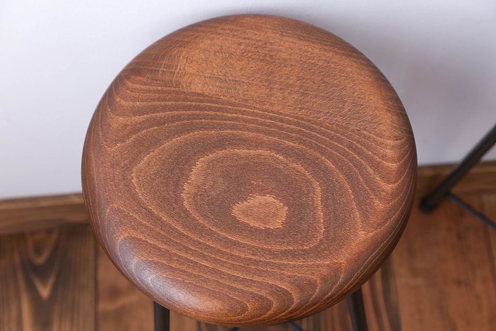 アンティーク家具　ナチュラルなペイントスツール2脚セット(椅子)