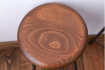 アンティーク家具　ナチュラルなペイントスツール2脚セット(椅子)