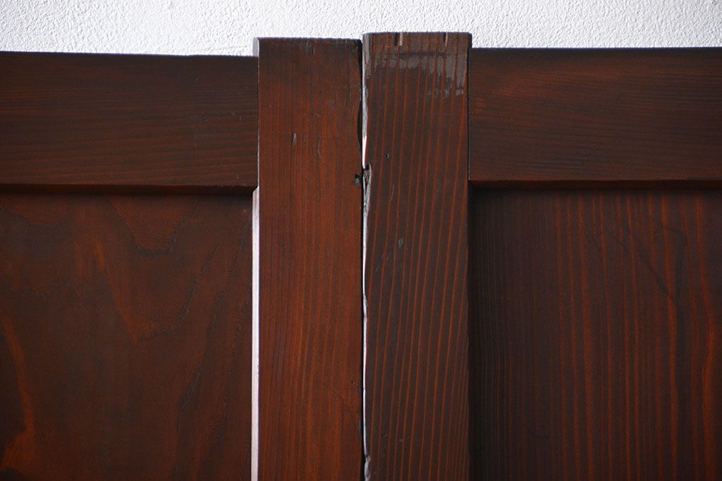 アンティーク　状態の良い格子帯戸4枚セット(古民家、建具)