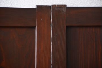 アンティーク　状態の良い格子帯戸4枚セット(古民家、建具)