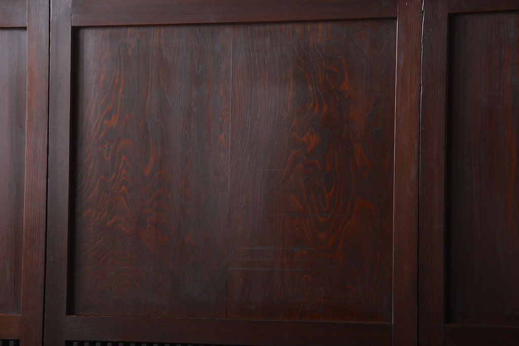 アンティーク　状態の良い格子帯戸4枚セット(古民家、建具)