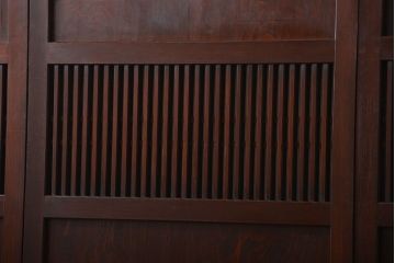 アンティーク　状態の良い格子帯戸4枚セット(古民家、建具)