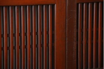 アンティーク　状態の良い格子帯戸4枚セット(古民家、建具)