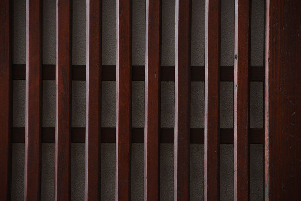 アンティーク　状態の良い格子帯戸4枚セット(古民家、建具)