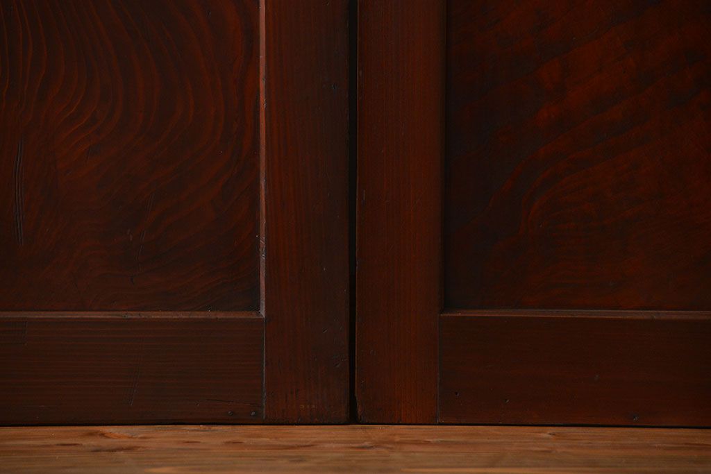 アンティーク　状態の良い格子帯戸4枚セット(古民家、建具)