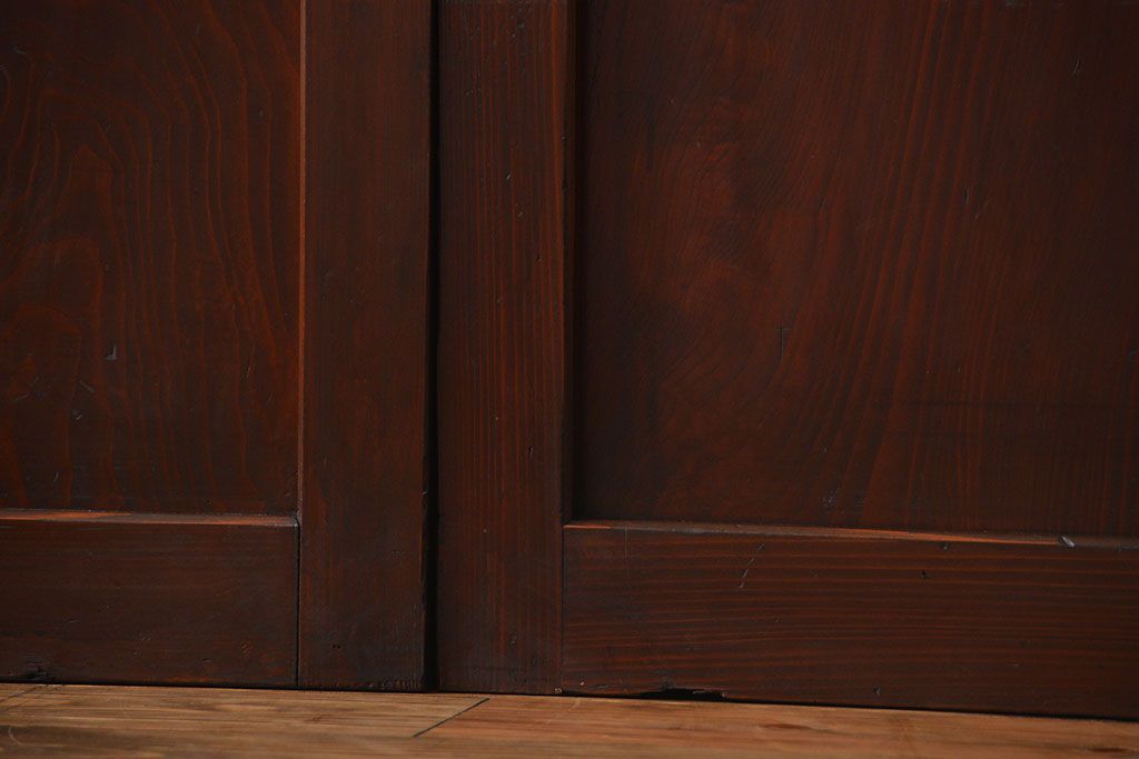 アンティーク　状態の良い格子帯戸4枚セット(古民家、建具)