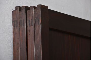 アンティーク　状態の良い格子帯戸4枚セット(古民家、建具)