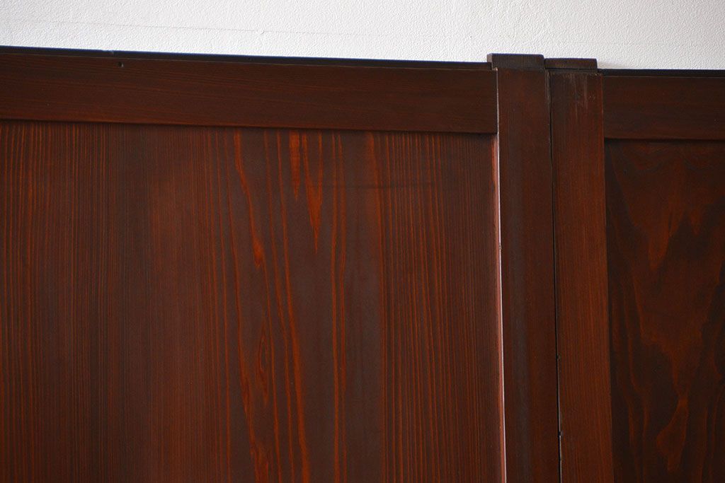 アンティーク　状態の良い格子帯戸4枚セット(古民家、建具)