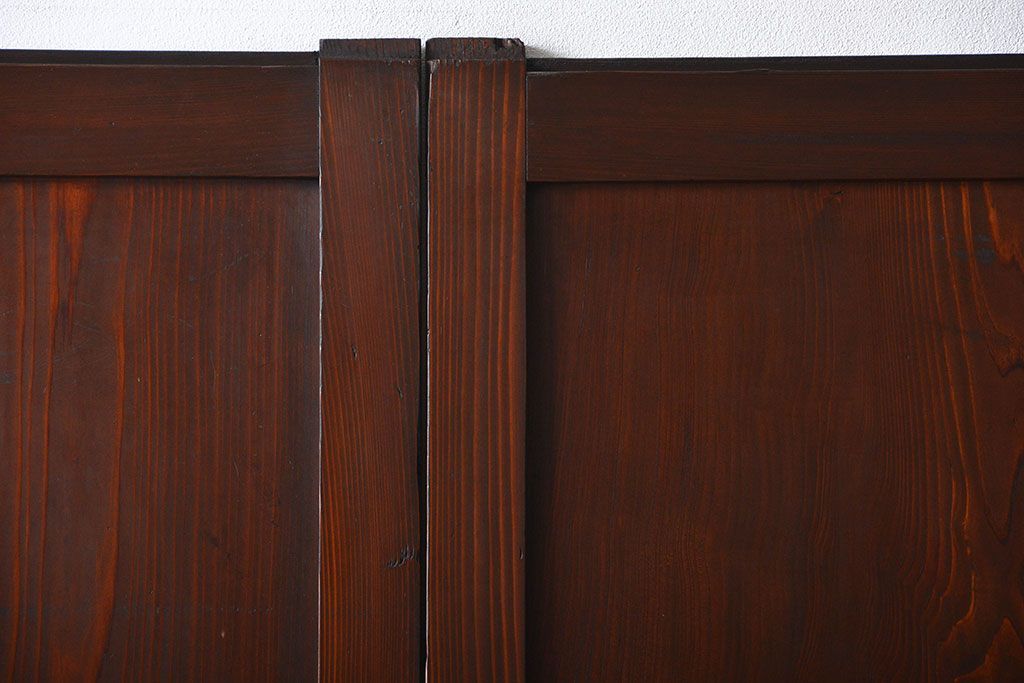 アンティーク　状態の良い格子帯戸4枚セット(古民家、建具)