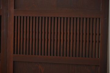 アンティーク　状態の良い格子帯戸4枚セット(古民家、建具)