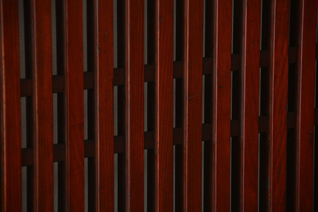 アンティーク　状態の良い格子帯戸4枚セット(古民家、建具)