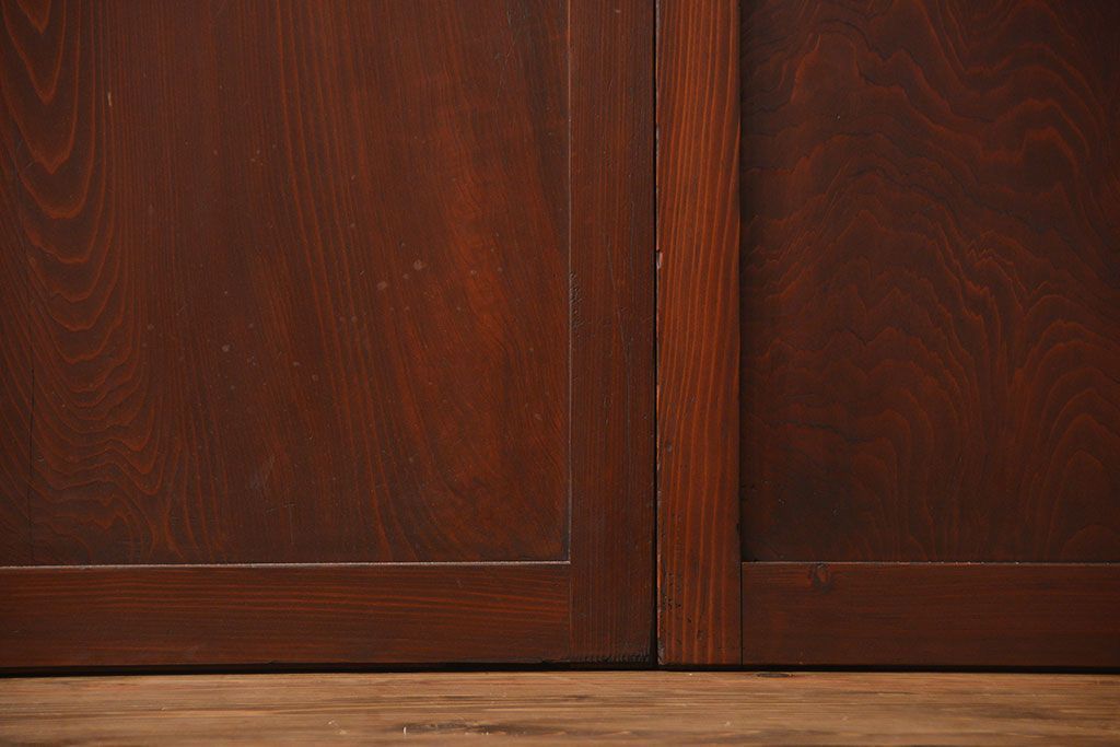 アンティーク　状態の良い格子帯戸4枚セット(古民家、建具)