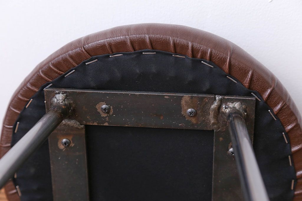 ラフジュ工房オリジナル　座面クッション付きスツール2脚セット(椅子、イス、チェア)