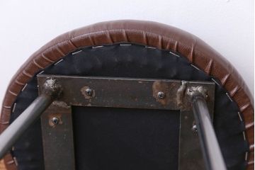 ラフジュ工房オリジナル　座面クッション付きスツール2脚セット(椅子、イス、チェア)