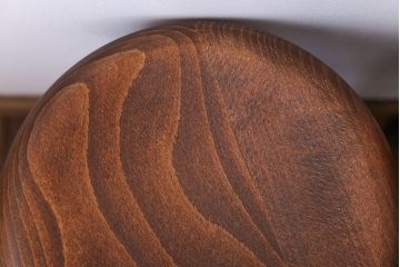 ラフジュ工房オリジナル 鉄脚ペイント×木製 丸スツール2脚セット(椅子、イス)