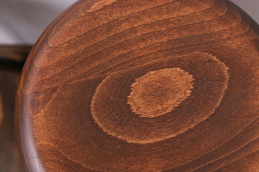 ラフジュ工房オリジナル 鉄脚ペイント×木製 丸スツール2脚セット(椅子、イス)