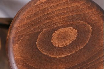 ラフジュ工房オリジナル 鉄脚ペイント×木製 丸スツール2脚セット(椅子、イス)