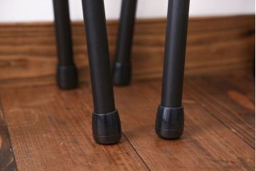 ラフジュ工房オリジナル 鉄脚ペイント×木製 丸スツール2脚セット(椅子、イス)