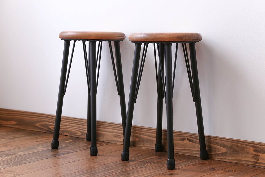 アンティーク 鉄脚 スツール 古材 インダストリアル フラワースタンド 公式】アンティーク家具ラフジュ工房商品詳細ページアンティーク