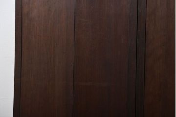 古民具・骨董　桟の入った格子板戸2枚セット(古民具、引き戸)