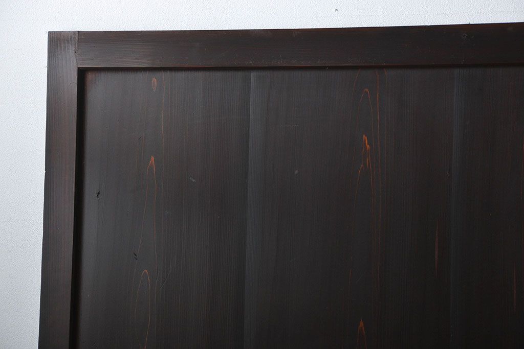 古民具・骨董　色ガラス入りのガラス帯戸4枚セット(引き戸、ガラス戸)