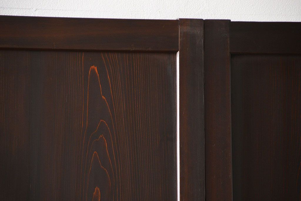 古民具・骨董　色ガラス入りのガラス帯戸4枚セット(引き戸、ガラス戸)