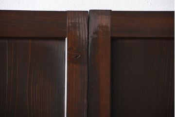 古民具・骨董　色ガラス入りのガラス帯戸4枚セット(引き戸、ガラス戸)