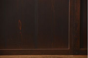 古民具・骨董　色ガラス入りのガラス帯戸4枚セット(引き戸、ガラス戸)