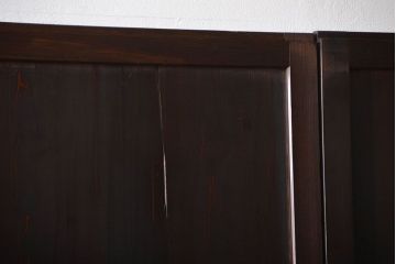 古民具・骨董　色ガラス入りのガラス帯戸4枚セット(引き戸、ガラス戸)