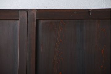 古民具・骨董　色ガラス入りのガラス帯戸4枚セット(引き戸、ガラス戸)